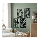 Metal Wall Art 4Pcs Abstract Minimalist Line Decor