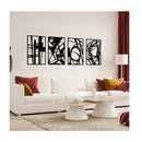 Metal Wall Art 4Pcs Abstract Minimalist Line Decor
