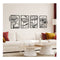 Metal Wall Art 4Pcs Floral Minimalist Line Decor