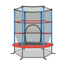 Mini Kids Trampoline With Enclosure Net For Family Games Blue