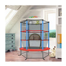 Mini Kids Trampoline With Enclosure Net For Family Games Blue