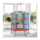 Mini Kids Trampoline With Enclosure Net For Family Games Blue