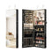 Lockable Mirror Jewelry Cabinet With 3 Colour Led Light
