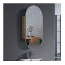 Wall Storage Oval Makeup Mirror Shaving Cabinet