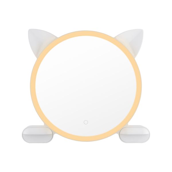 3 Colors Led Light Vanity Tabletop Makeup Mirror Stepless Dimming