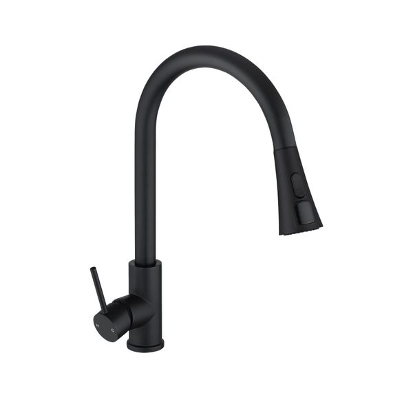 Pull Out Kitchen Mixer Tap Swivel Spout Temperature Display