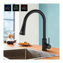Pull Out Kitchen Mixer Tap Swivel Spout Temperature Display