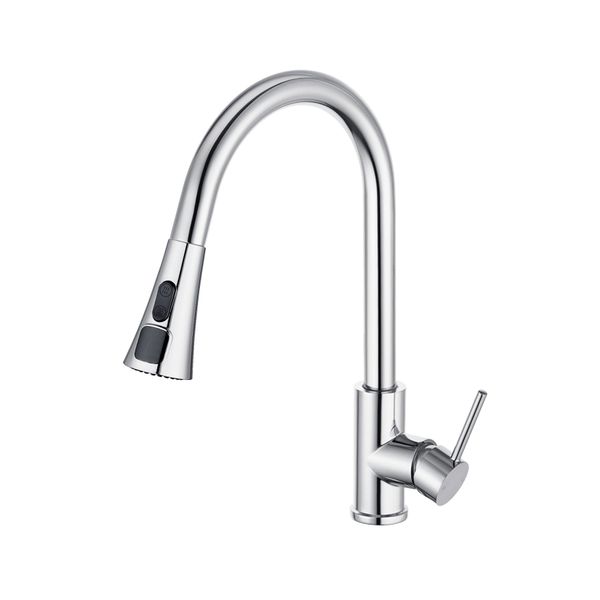 Pull Out Kitchen Mixer Tap Swivel Spout Temperature Display