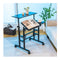 Mobile Stand Up Computer Desk With 2 Tilting Desktops For Office