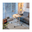Mobile Stand Up Computer Desk With 2 Tilting Desktops For Office