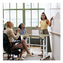 Mobile Stand Up Computer Desk With 2 Tilting Desktops For Office