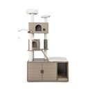 Modern Cat Tower With Double Condos For Indoor Cars