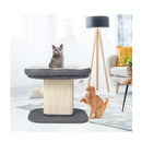 Modern Cat Tree Tower For Kittens Large Plush Perch For Indoor Gray