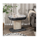 Modern Cat Tree Tower For Kittens Large Plush Perch For Indoor Gray
