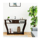 Modern Entryway Table with Storage Drawer for Office Brown