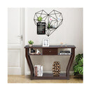 Modern Entryway Table with Storage Drawer for Office Brown