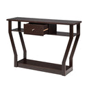 Modern Entryway Table with Storage Drawer for Office Brown