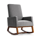 Modern Rocking Chair With Rubber Wood Base For Living Room
