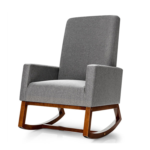 Modern Rocking Chair With Rubber Wood Base For Living Room