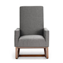Modern Rocking Chair With Rubber Wood Base For Living Room