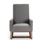 Modern Rocking Chair With Rubber Wood Base For Living Room