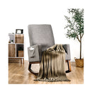 Modern Rocking Chair With Rubber Wood Base For Living Room