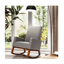 Modern Rocking Chair With Rubber Wood Base For Living Room