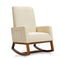 Modern Rocking Chair With Rubber Wood Base For Living Room