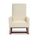 Modern Rocking Chair With Rubber Wood Base For Living Room