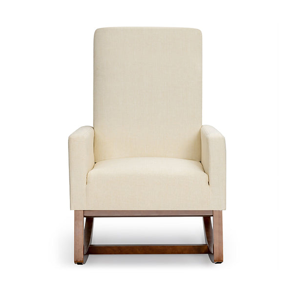 Modern Rocking Chair With Rubber Wood Base For Living Room