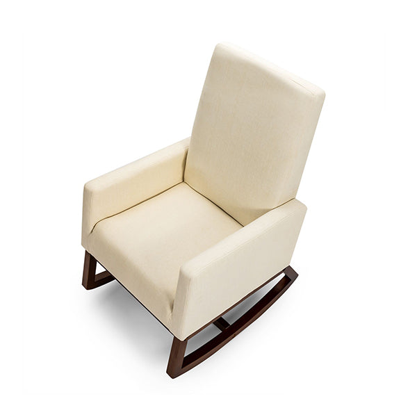 Modern Rocking Chair With Rubber Wood Base For Living Room