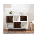 Modern Storage Cabinet With 3 Doors 6 Compartments For Home Office