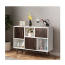 Modern Storage Cabinet With 3 Doors 6 Compartments For Home Office