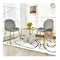 Set Of 2 Modern Velvet Dining Chairs With Golden Finished Metal Legs