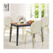 Set Of 2 Modern Velvet Dining Chairs With Golden Finished Metal Legs