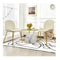 Set Of 2 Modern Velvet Dining Chairs With Golden Finished Metal Legs