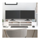 Monitor Stand White Solid Wood Pine