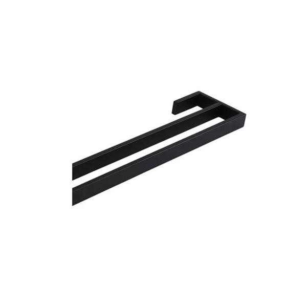 Montangna Stainless Steel Double Towel Rail 900mm Matte Black