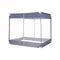 Mosquito Bed Nets Foldable Canopy Square Blue And Grey