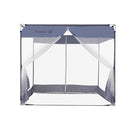 Mosquito Bed Nets Foldable Canopy Square Blue And Grey