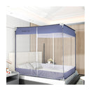 Mosquito Bed Nets Foldable Canopy Square Blue And Grey