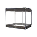 Mosquito Bed Nets Foldable Canopy Square Blue And Grey