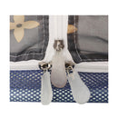Mosquito Bed Nets Foldable Canopy Square Blue And Grey