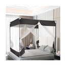 Mosquito Bed Nets Foldable Canopy Square Blue And Grey