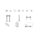 North Bayou Heavy Duty Electric Height Adjust Tv Trolley