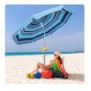 2M Outdoor Beach Umbrellas Sand Blue