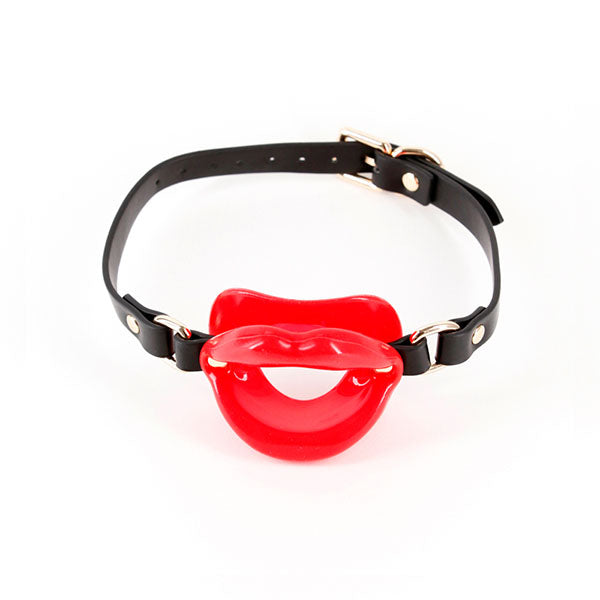 Fetish And Fashion Kourtney Red Lips Open Mouth Restraint