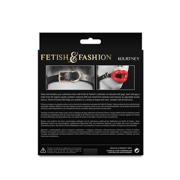 Fetish And Fashion Kourtney Red Lips Open Mouth Restraint