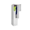 Move Step Door Locker Assembled 1830 H X 380 W X 455Mm D Silver Grey