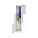 Move Step Door Locker Assembled 1830 H X 380 W X 455Mm D Silver Grey